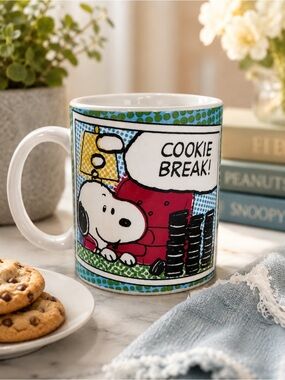 Peanuts Snoopy Cookie Break Mug Gibson Everyday Comic Coffee Cup Cute Gift